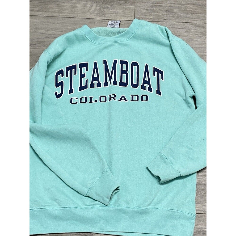 Steamboat Colorado - Woman’s Sweatshirt Green Small S Rocky Mountains